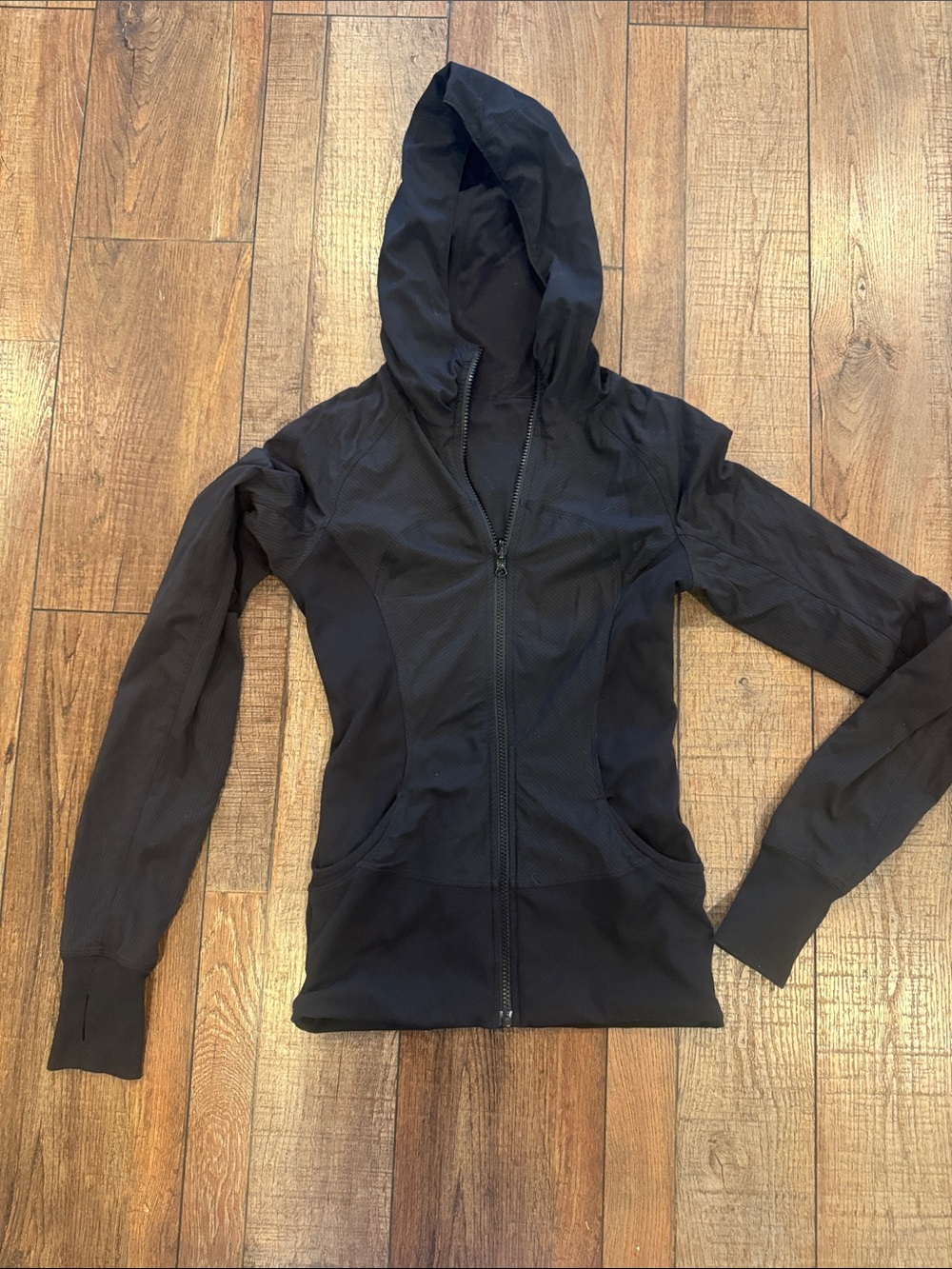 Lululemon Black Slim Zip Reversible Hoodie